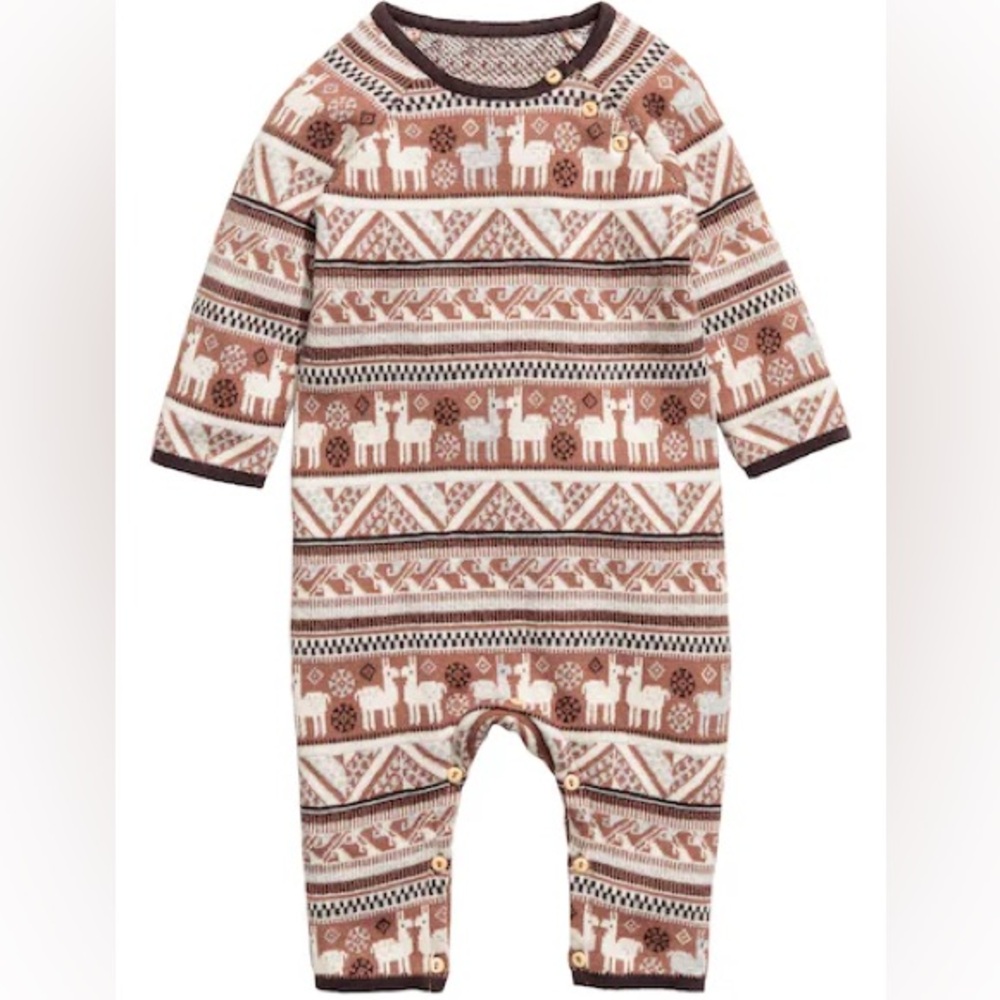 Organic Cotton Knit Lama  Jumpsuit